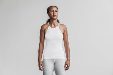 Debardeur Nobull Halter Tank Ribbed Femme Grise | ZC4267591