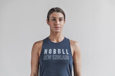 Debardeur Nobull High-Neck New England Tank Femme Bleu Marine | DX9025318