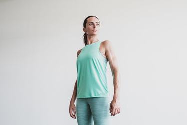 Debardeur Nobull High-Neck Tank Bright Colors Femme Turquoise Clair | FC1502634