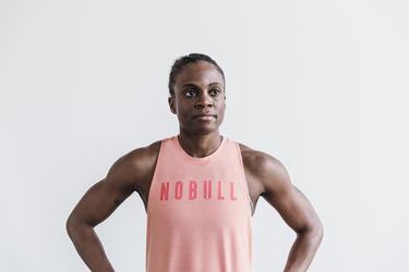 Debardeur Nobull High-Neck Tank Bright Colors Femme Corail Clair | KW4302517