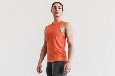 Debardeur Nobull High-Neck Tank Bright Colors Femme Orange | VR7592386