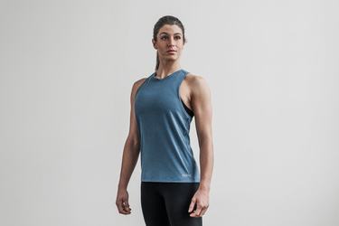 Debardeur Nobull High-Neck Tank Bright Colors Femme Turquoise Foncé | XP0741693