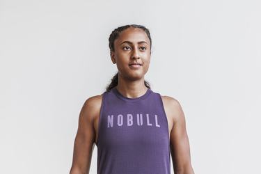 Debardeur Nobull High-Neck Tank Bright Colors Femme Violette Foncé | ZX7053698