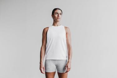 Debardeur Nobull High-Neck Tank Classic Colors Femme Blanche | CT8536409