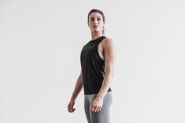 Debardeur Nobull High-Neck Tank Classic Colors Femme Noir | DR0531278