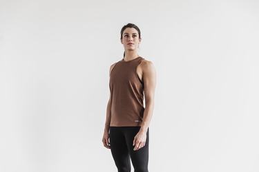 Debardeur Nobull High-Neck Tank Classic Colors Femme Marron | JW4693715