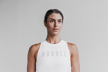 Debardeur Nobull High-Neck Tank Classic Colors Femme Blanche | QE2176390