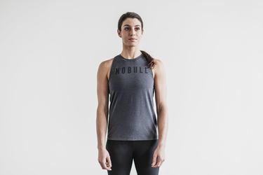 Debardeur Nobull High-Neck Tank Classic Colors Femme Grise Foncé | RK4310659