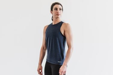 Debardeur Nobull High-Neck Tank Classic Colors Femme Bleu Marine | WR8673051