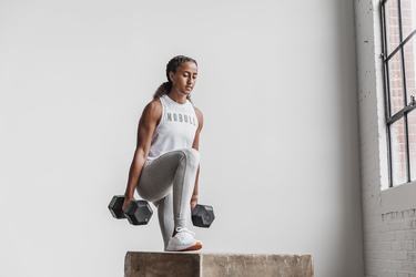 Debardeur Nobull High-Neck Tank Femme Blanche Camouflage | WA8674091