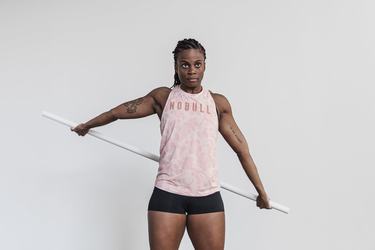 Debardeur Nobull High-Neck Tank Femme Rose Rose | WU4816593