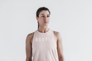 Debardeur Nobull High-Neck Tank Seasonal Colors Femme Rose | LP1640297