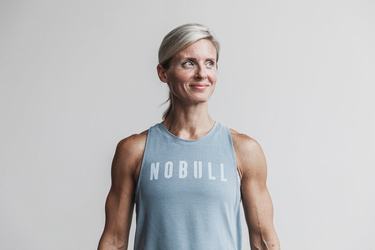 Debardeur Nobull High-Neck Tank Seasonal Colors Femme Bleu | UD8694302