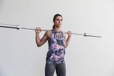 Debardeur Nobull High-Neck Tank Tie-Dye Femme Rose Noir | KS0635129