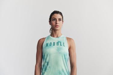 Debardeur Nobull High-Neck Tank Tie-Dye Femme Turquoise Clair | OR7812046