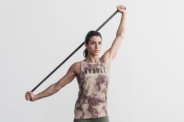 Debardeur Nobull High-Neck Tank Tie-Dye Femme Marron | UH7248053