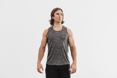 Debardeur Nobull Lightweight Textured Tank Homme Noir Camouflage | FP0782534