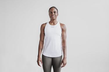 Debardeur Nobull Lightweight Textured Tank Femme Blanche Camouflage | YI7698130