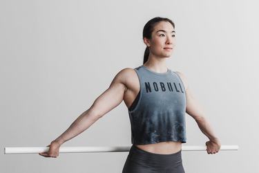 Debardeur Nobull Muscle Dip-Dye Tank Femme Bleu | DG1972540