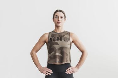Debardeur Nobull Muscle Tank Femme Camouflage Foncé | SU6813905