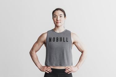 Debardeur Nobull Muscle Tank Femme Grise Foncé | NQ7045819