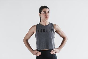 Debardeur Nobull Muscle Tank Femme Grise Foncé | YJ4609258