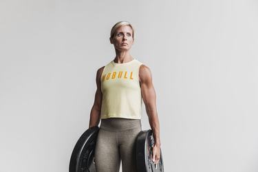 Debardeur Nobull Muscle Tank Femme Jaune | EY7964832
