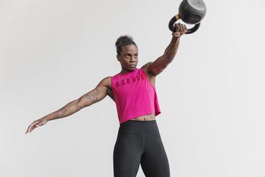Debardeur Nobull Muscle Tank Femme Rose | PA6412590