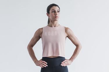 Debardeur Nobull Muscle Tank Femme Rose | PX7831452