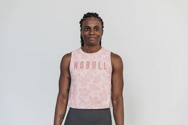 Debardeur Nobull Muscle Tank Femme Rose Rose | UI7491283
