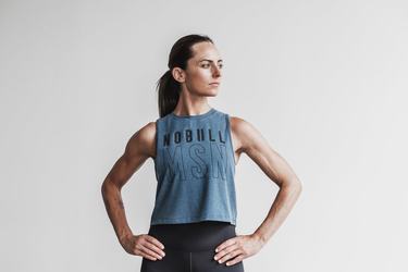 Debardeur Nobull Muscle Tank (Madison) Femme Turquoise Foncé | AJ6518942