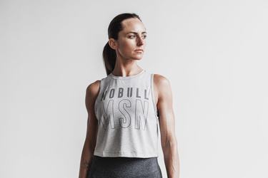 Debardeur Nobull Muscle Tank (Madison) Femme Grise Clair | WX7925180