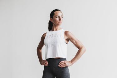 Debardeur Nobull Muscle Tank (Madison) Femme Blanche | YJ1093274