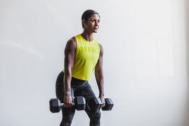 Debardeur Nobull Muscle Tank Neon Femme Jaune | KN5697348