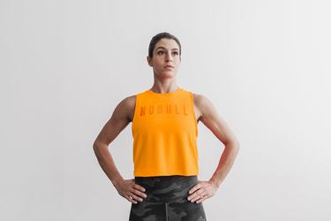 Debardeur Nobull Muscle Tank Neon Femme Orange | LV4823501
