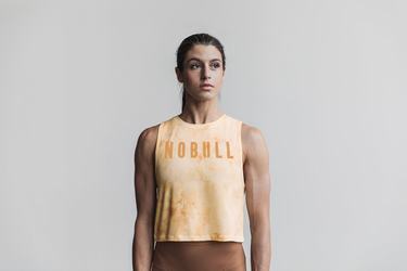 Debardeur Nobull Muscle Tank Tie-Dye Femme Jaune | ST1695870