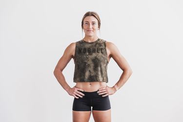Debardeur Nobull Muscle Tank Tie-Dye Femme Vert | XJ8023695