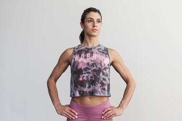 Debardeur Nobull Muscle Tank Tie-Dye Femme Rose Noir | XT5689132