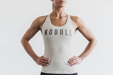 Debardeur Nobull Racerback Tank Femme Beige | KV6934187