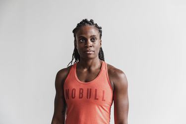 Debardeur Nobull Racerback Tank Femme Orange | NM3950162