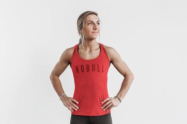 Debardeur Nobull Racerback Tank Femme Rouge | CK6794520