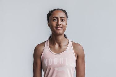Debardeur Nobull Racerback Tank Femme Rose Camouflage | IV2165480