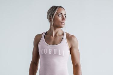 Debardeur Nobull Racerback Tank Femme Rose | LH0428635