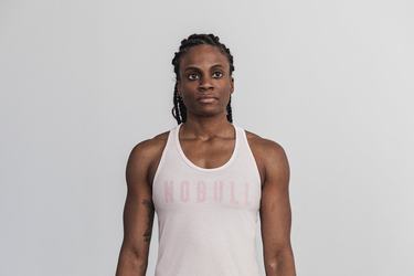 Debardeur Nobull Racerback Tank Femme Rose | LI3856017