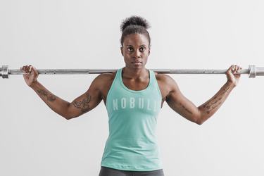 Debardeur Nobull Racerback Tank Femme Turquoise Clair | OT3082594