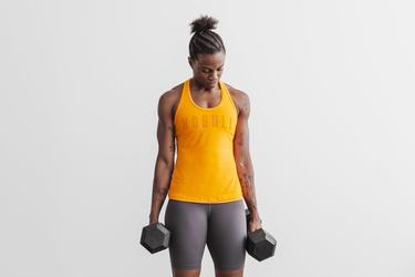 Debardeur Nobull Racerback Tank Neon Femme Orange | ZX8607143