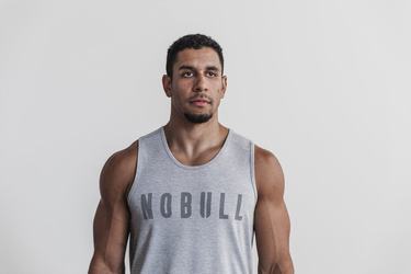 Debardeur Nobull Tank Homme Grise Clair | GZ3769280