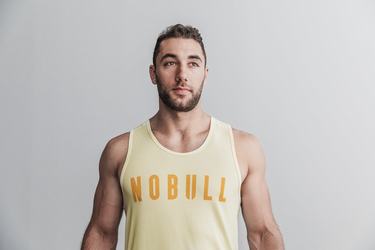 Debardeur Nobull Tank Homme Jaune | TY9276451