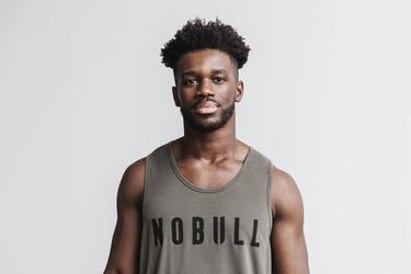 Debardeur Nobull Tank Homme Marron | QM6345987