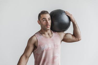 Debardeur Nobull Tank Homme Rose Camouflage | OI7035184